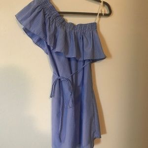 Sweet Wanderer PREPPY BLUE STRIPED DRESS